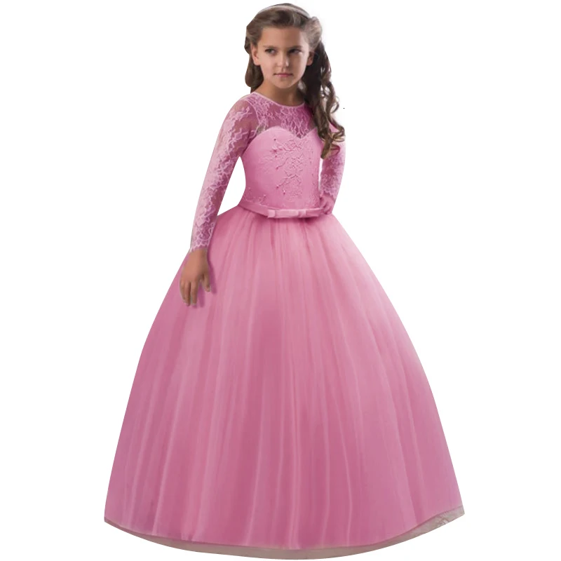Летнее платье принцессы для девочек детское длинное вечернее платье на свадьбу для подростков Детские платья для девочек 8, 9, 10, 12, 14 лет, 40