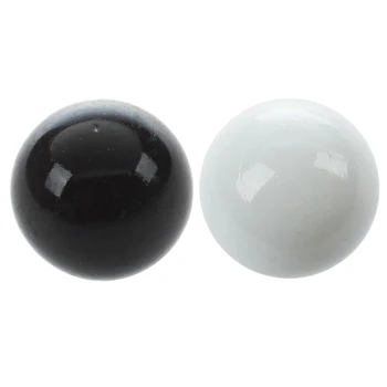 

20 Pcs Marbles 16mm Glass Marbles Knicker Glass Balls Decoration Color Nuggets Toy, 10 Pcs Black & 10 Pcs White