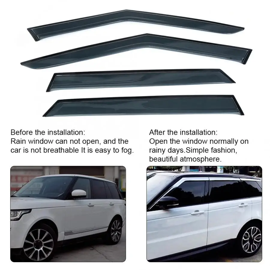 4 шт. козырек на ветровом стекле Защита от солнца Vent Shade подходит для Land Rover- автомобильные чехлы навесы