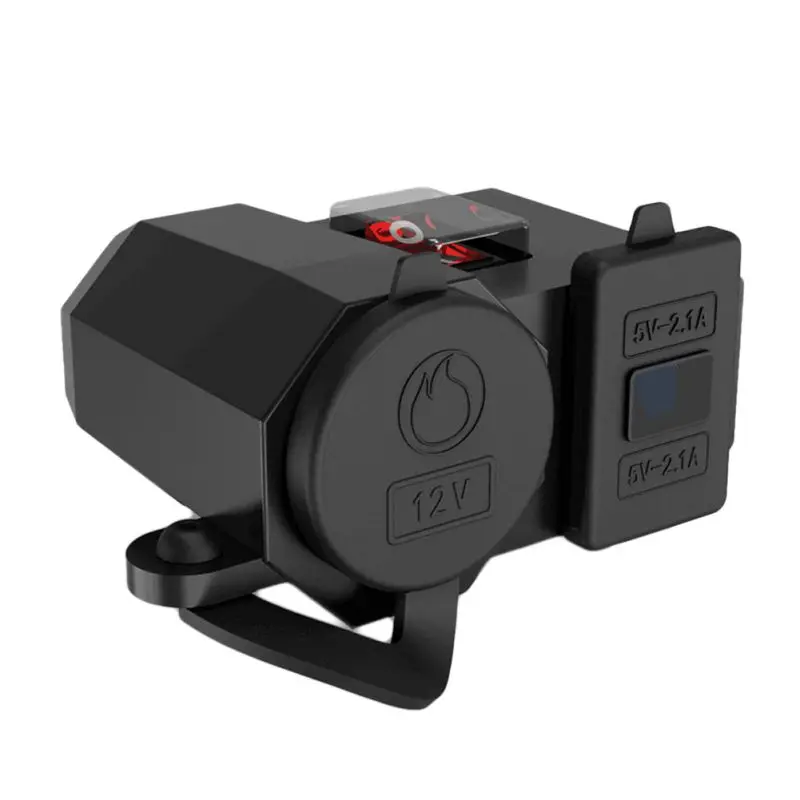  Für Handys/tabletten/GPS 5 V/2.1A Dual USB Ladegerät Buchse Wasserdichte Motorrad Lenker Clamp Powe