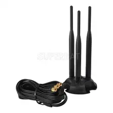 Superbat WiFi антенна RP-SMA Двухдиапазонная 2,4 ГГц 5,8 ГГц Магнитная база для беспроводного маршрутизатора шлюз PCI Express сетевые карты адаптер