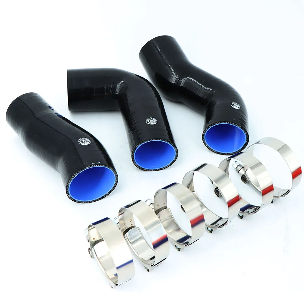 Silicone Intercooler Turbo Pipe Hose W/ T Clamps Kit Fits For BMW E60 E61 530d 525dHoses