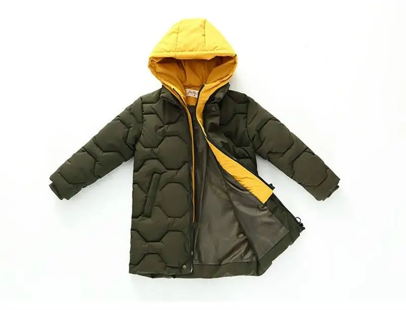 Хлопковое пальто для мальчиков Новинка года, детский зимний пуховик для мальчиков хлопковая Детская куртка с имитацией двух предметов для больших Детей Плотное пальто