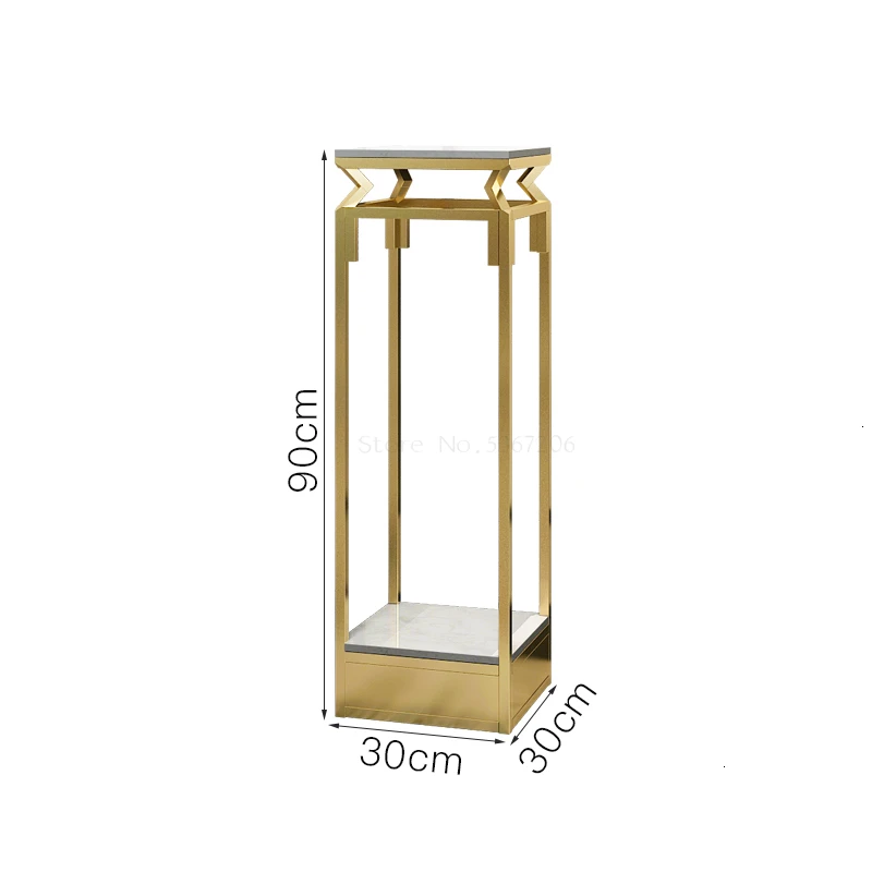 Northern Europe Marble Indoor Simplicity Flower Rack A Living Room Decorate Botany Frame Balcony Ground Storage Flower Rack - Цвет: 30width90height