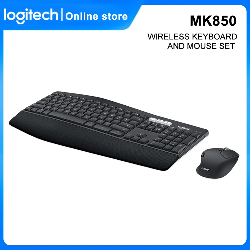 Logitech Mk850 Wireless Keyboard And Mouse Set With Excellent Bluetooth Dual Mode Stream Office Wireless Keyboard Mouse Combo Keyboard Mouse Combos Aliexpress