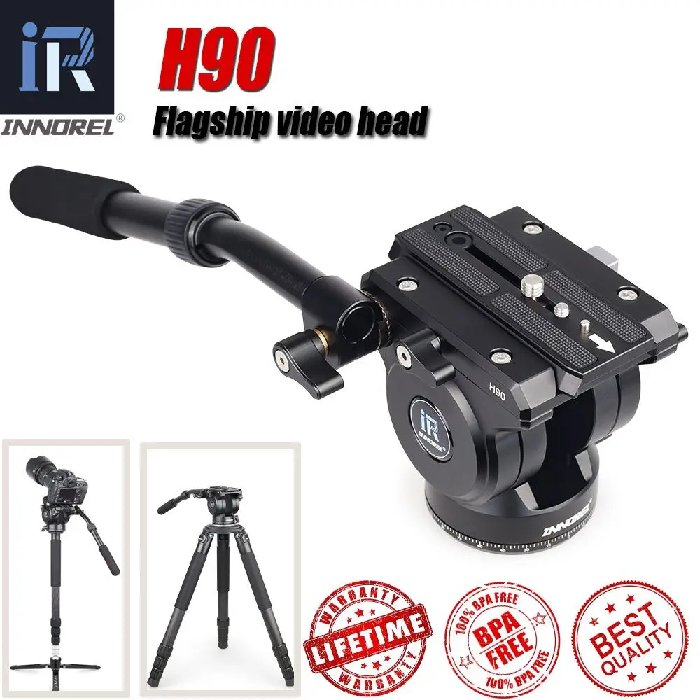 

INNOREL Flagship H90 Durable Digital Camera Monopod Tripod Heads CNC Technology Video Head Load Hydraulic Damping 15KG