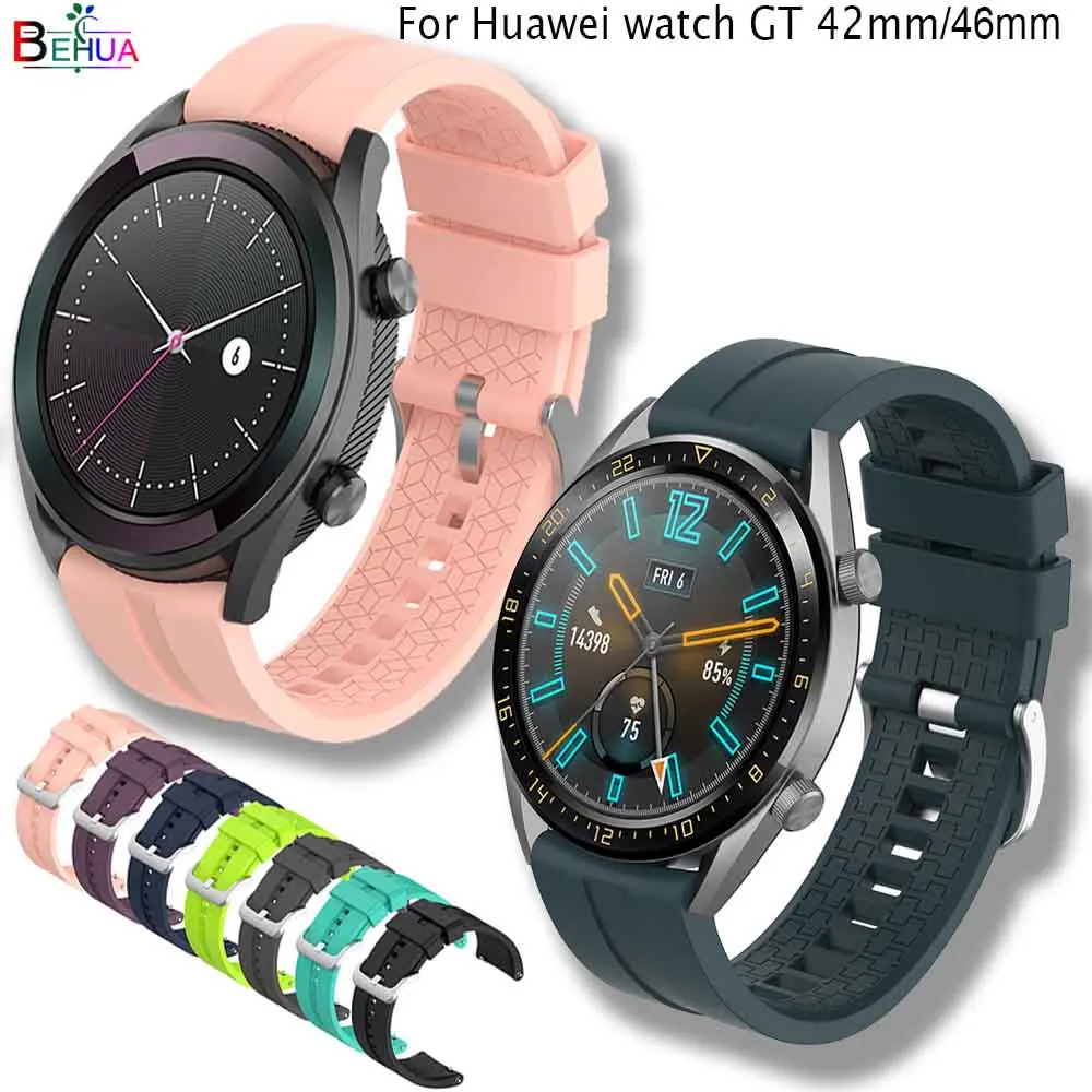 Роскошный модный силиконовый браслет для huawei Watch GT 42 мм 46 мм/gear s3/Honor Watch волшебный спортивный браслет для ремешка часов