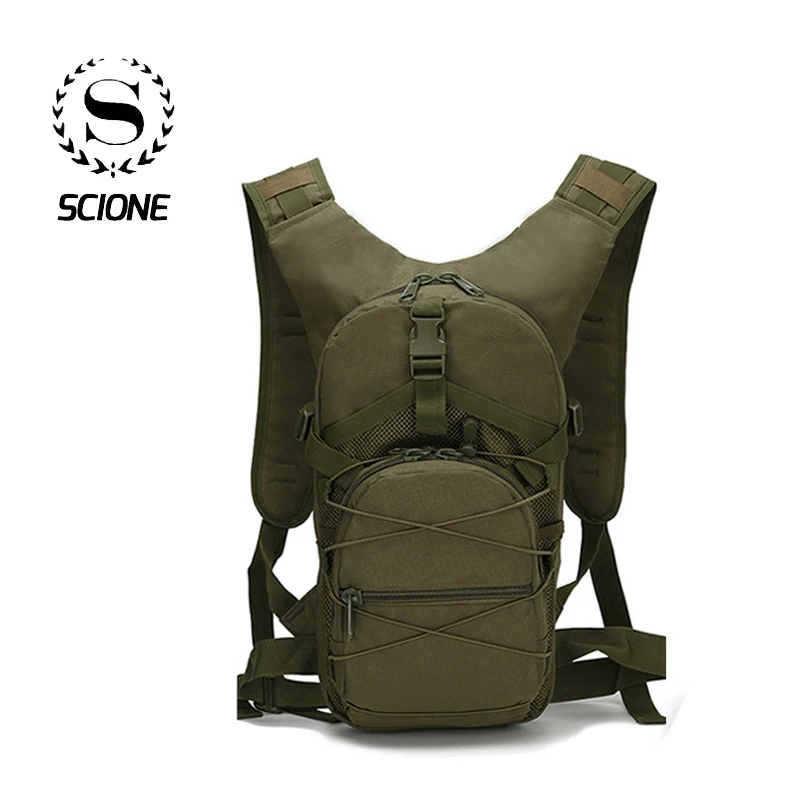 Billige Scione Außerhalb Military Armee Grün Rucksack Wasserdichte Oxford Casual Camouflage Reisetasche Frauen Reisen Rucksack Tasche