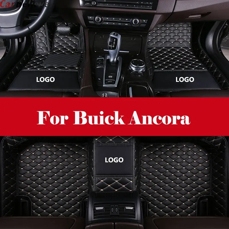 

Custom 3d Leather car floor mats car styling accessories leather Car Floor Mats Waterproof Mat+LOGO For Buick Ancora