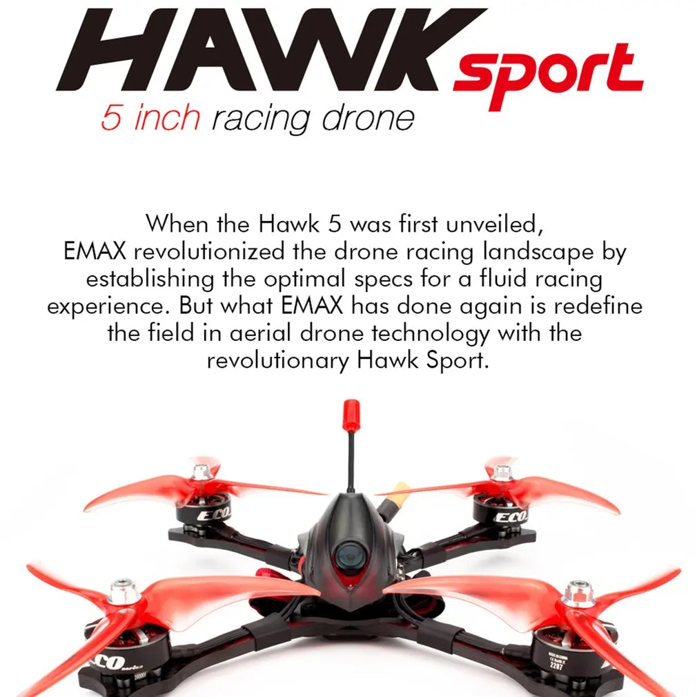 Hawk Sport/Pro 5 дюймов 4S/6S FPV гоночный Дрон PNP/BNF F405 FC 35A Blheli_32 ESC 1700KV/2400KV CADDX Turbo Micro F2 25-200mW VTX