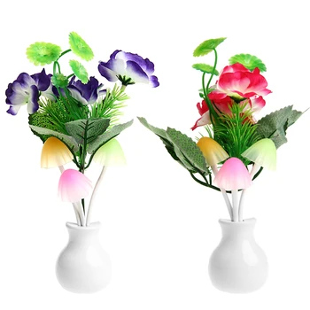 

Sensor Night Light Plum Blossom Flower LED Lamp US Plug 220V Romantic Home Decor Q0KF