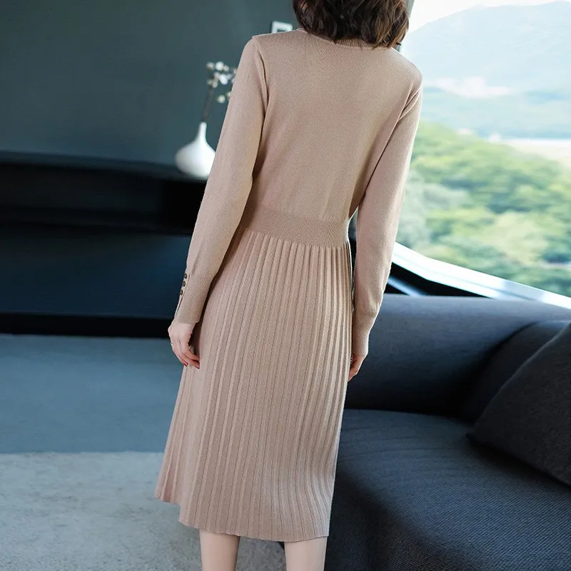 Повседневная Женская водолазка с длинным рукавом свитер вязанный спринт зима до