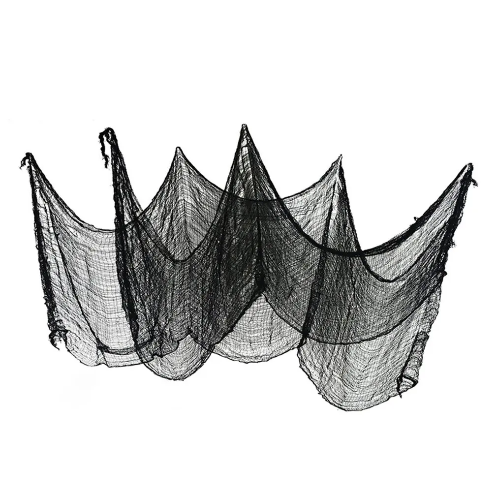 Halloween Creepy Gauze Large Grid Yarn Cloth Door House Decor Gothic Props Party Decoration For Home Decals Hot Sale | Дом и сад