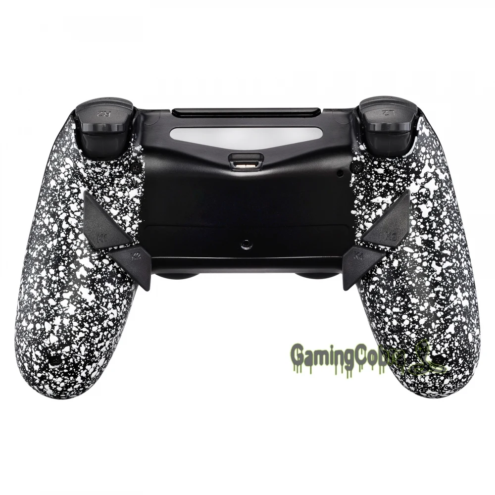 Текстурированный белый Dawn программируемый набор для PS4 Slim Pro контроллер JDM 040/050/055 w/Заказная задняя оболочка и 4 кнопки