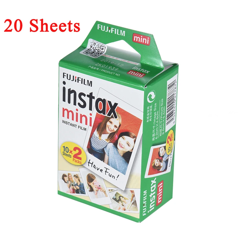 20PCS Fujifilm Белый 10-200 листов Instax Mini пленка для FUJI Instant Photo camera Mini 9 Mini 8 7s 70 90+ сумка для фотоальбома - Цвет: 20PCS