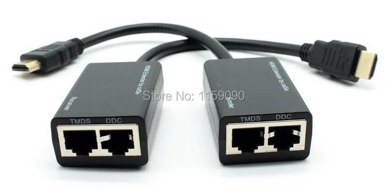 Одна пара UTP LAN Ethernet удлинитель Ретранслятор HDMI по RJ45 CAT-5e Кабель CAT-6 1080P HDTV до 30 метров