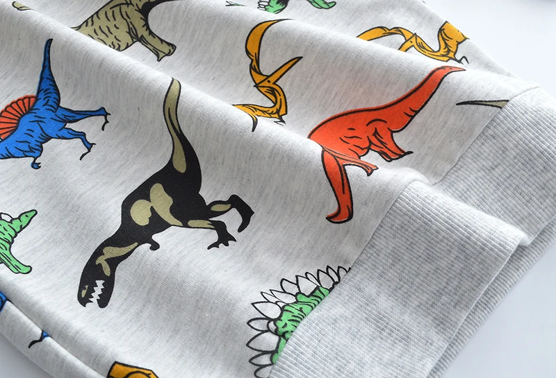 Толстовки для мальчиков с динозавром из мультфильма; толстовки для маленьких детей; одежда для детей 2-7 лет; осенние детские хлопковые рубашки с длинными рукавами