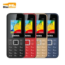 

UNIWA E1802 GSM Cellphone 1.77 Inch Senior Elder Telephone with Push Button Dual SIM Card Phone 1800mAh Long Standby Wireless FM