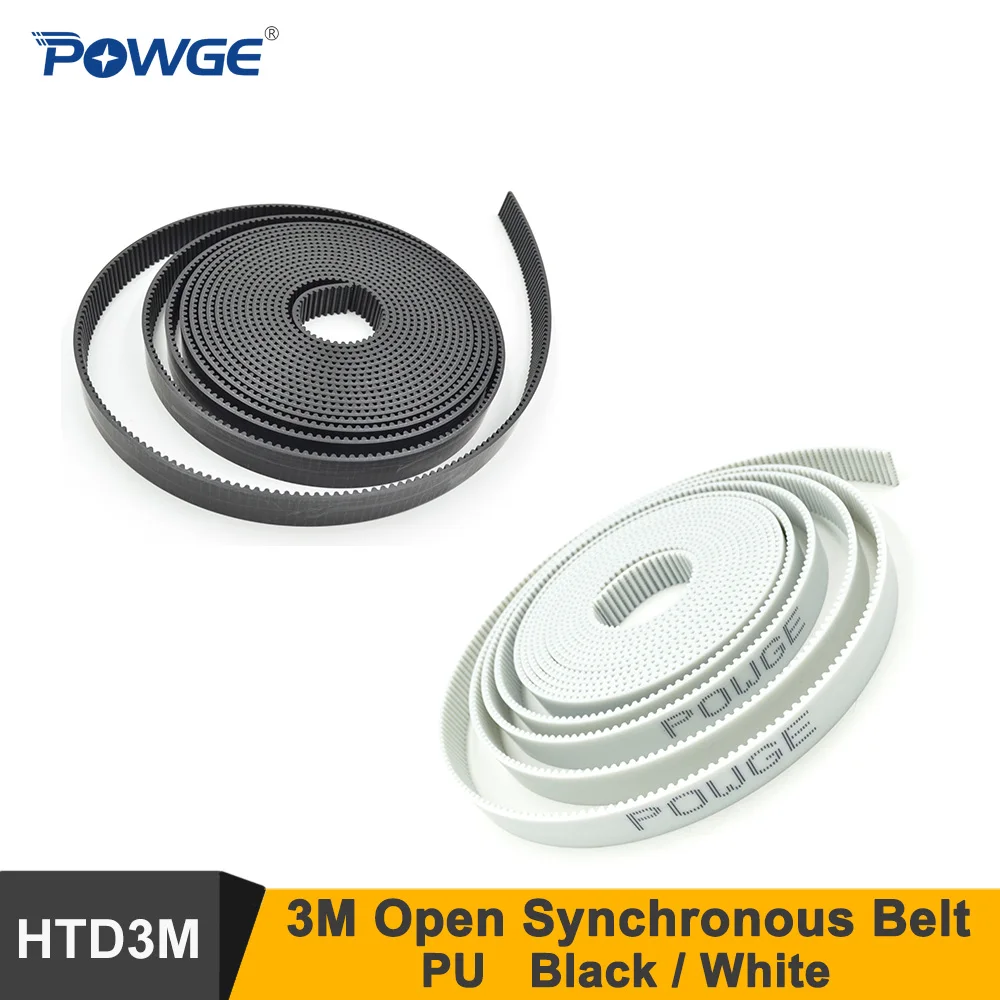 Powge Correia Dentada Metros 3m de Largura da Correia Dentada 10 15 48 mm Htd3m pu Correia Aberta para Máquina de Corte a Laser Cnc 3m15