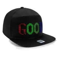 Casquette de baseball 7 couleurs RGB, avec écran matrice intégré et batterie, chapeau Led bluetooth, cadeau pour étudiants en pêche