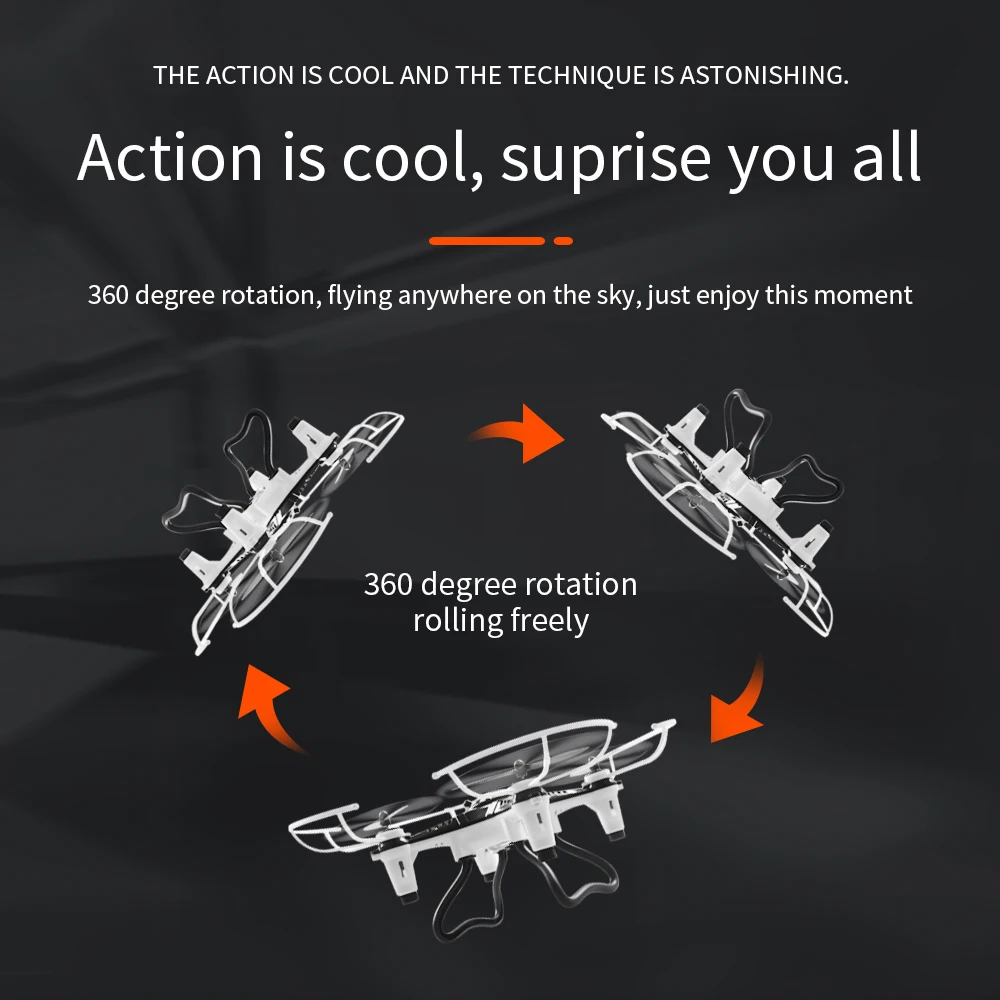 Мини RC Drone 2 4 ГГц одним нажатием кнопки рулон канала мини начинающих