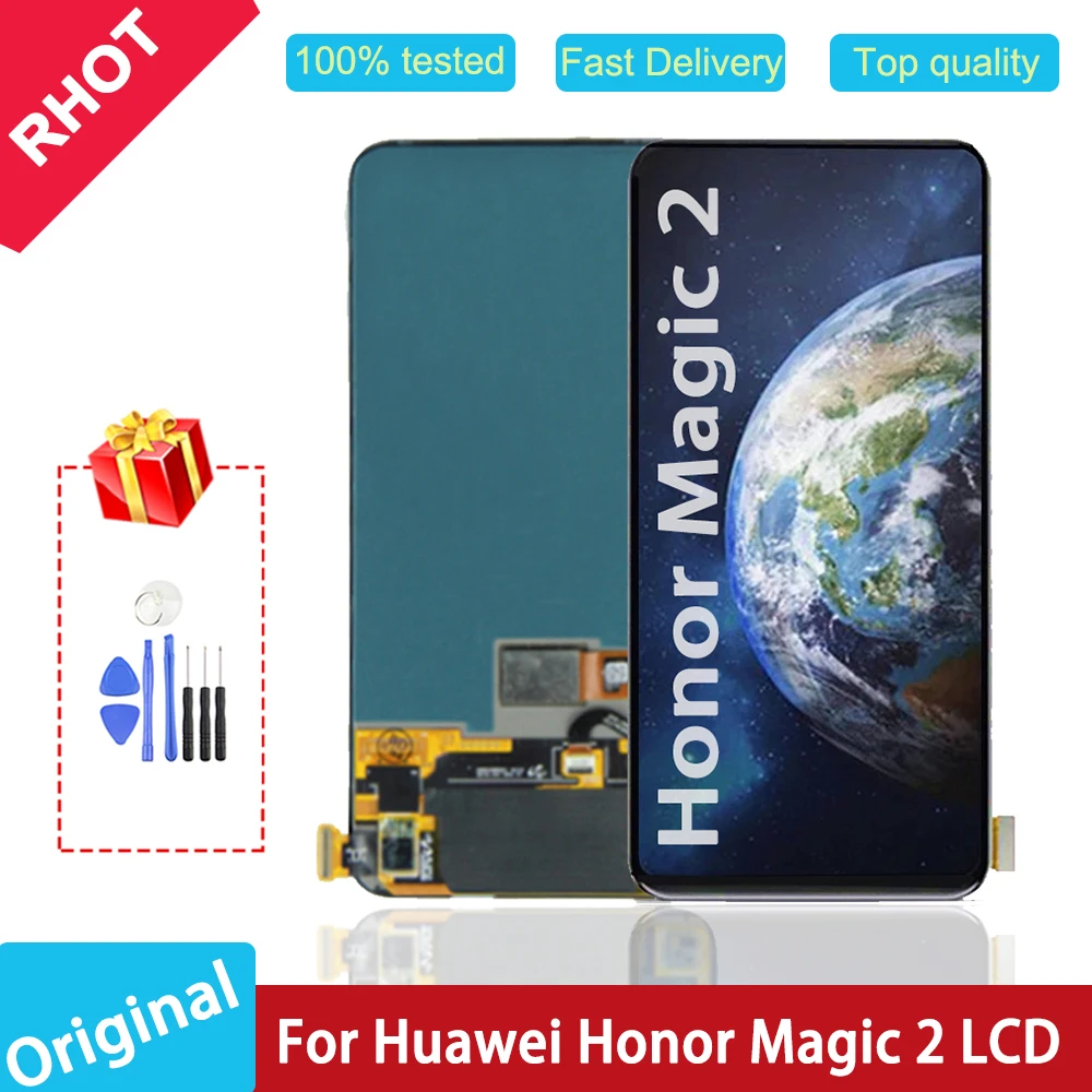 100% протестированный оригинальный 6 39 &quotAMOLED ЖК-дисплей для Honor Magic 2 дисплей Huawei