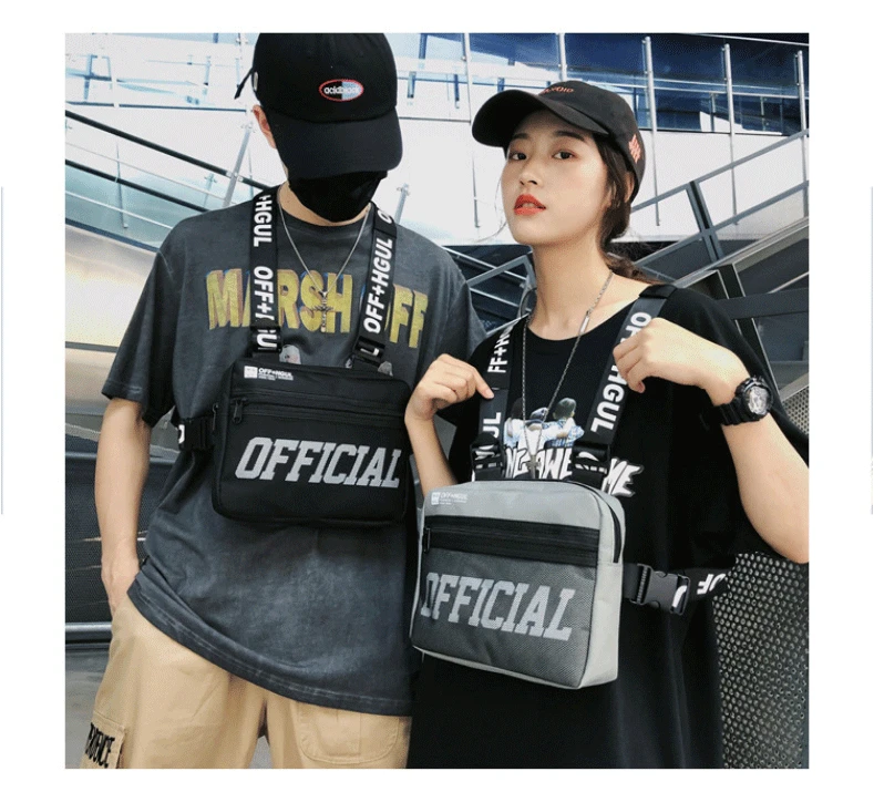 Мужская оксфордская тактическая нагрудная сумка для женщин пуля уличный жилет в стиле хип-хоп Мужская сумка с буквенным принтом на плечо квадратная уличная сумка G122