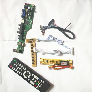 

For M150XN07 V5 V9 LVDS 20Pin 2CCFL LCD panel monitor T.V53 controller board USB VGA HDMI AV RF keyboard+Inverter+Remote DIY kit