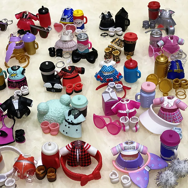 Lols Dolls Clothes Shoes Bottles Accessories Set For LOLs 8 cm Big Sister Doll Random 3/5/10 Sets plush doll accessories,doll shoes,barbie doll clothes,doll clothes accessories,doll clothes,doll accessories