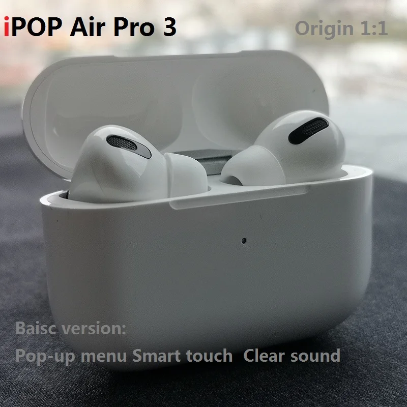

IPop Air Pro 3 TWS 2020 New wireless earphones bluetooth earbuds for android and iPhone iPhone pod Pro 3
