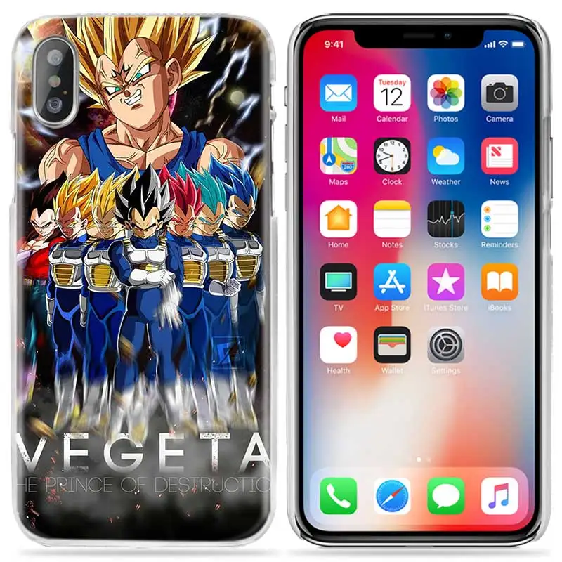 Vegeta Dragon Ball Z чехол для Apple iPhone 11 Pro XS Max XR X 10 7S 8 6 6S Plus+ 5 SE 5S 4S 4 5C Жесткий PC телефон Coque аниме