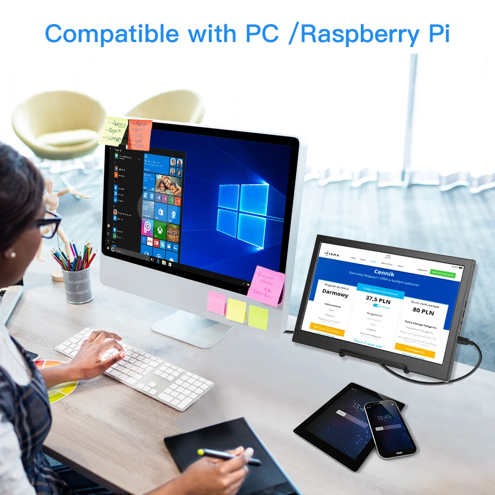 Eyoyo EM13H 13 3 Portable 2K 1440P IPS gaming monitor Matrix USB LCD screen HDMI Computer 3