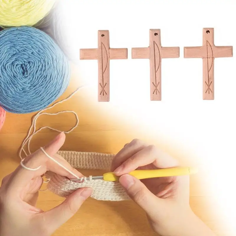5/10/20 штук деревянный крест Иисуса Кристиан Религия Подвески DIY ремесло Скрапбукинг деревянный орнамент вечерние Декор
