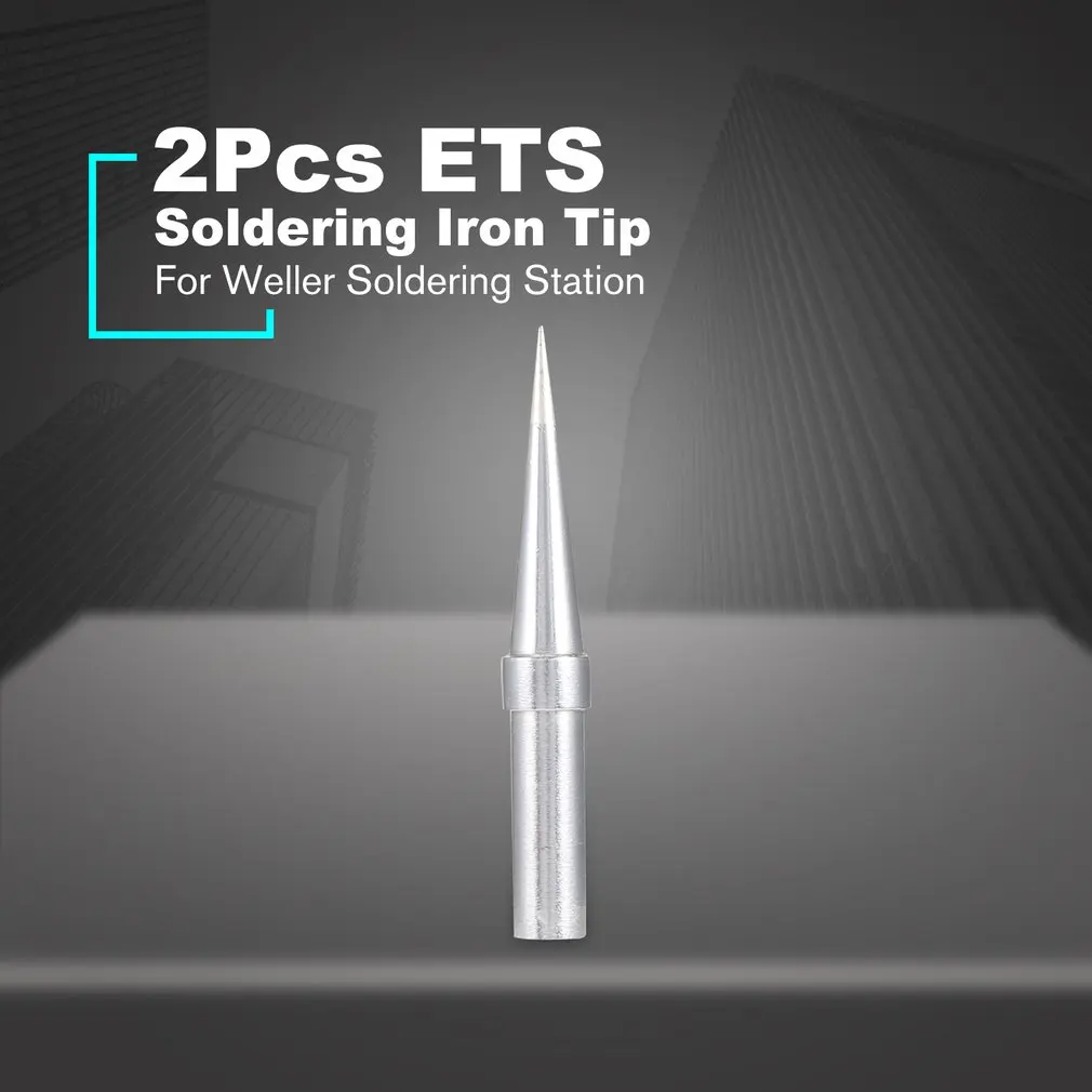 2Pcs ET Soldering Iron Tips ETB Welding Tools ETS Soldering Tip for Weller WES50/WES51/WESD51 Soldering Station Rapid Heating electric solder