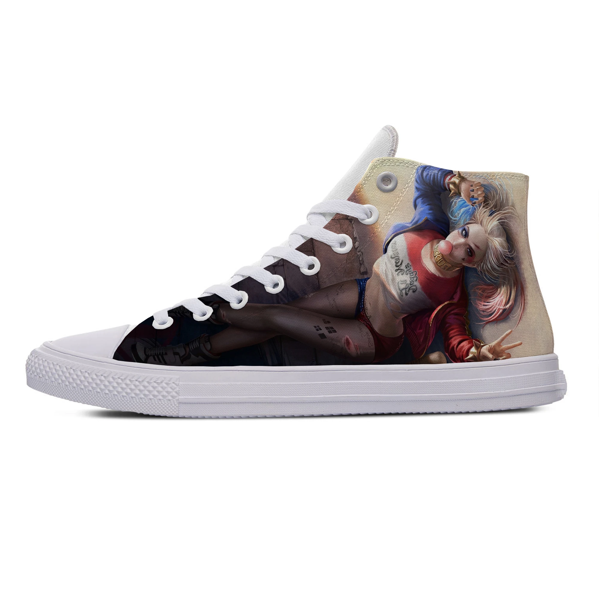 Harley Quinn DC Super villain Hot Cool Casual Canvas Shoes High Top  Breathable Lightweight Sneakers 3D Print For Men Women|Men's Casual Shoes|  - AliExpress