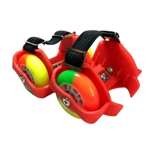 2 шт. мигающие колеса уличная прочная игрушка обувь ролики на пятку забавные унисекс ролики Регулируемый подарок Дети PU