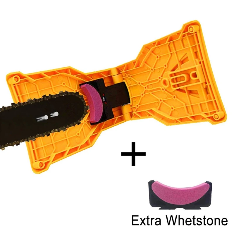 

Chainsaw Teeth Sharpener With Extra Stone Chainsaw Sharpener Bar-Mount Chainsaw Chain Sharpening System Woodworking Tools