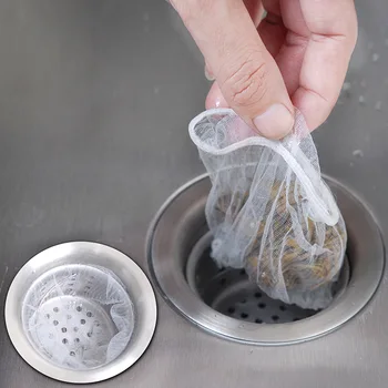 

100pcs Kitchen Drains & Strainers - Newest Kitchen Sink Strainer Filter Screen Bag Garbage Sewer Net Portable for Bathroom