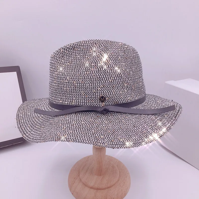 Летняя Солнцезащитная шляпа модная вязанная привлекательный пояс соломенная от