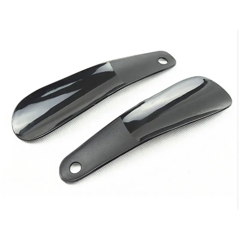 1PCS 16cm Shoe Horn Professional Black Plastick Shoe Horn Spoon Shape Shoehorn Lifter Flexible Sturdy Slip Cleaning Tool