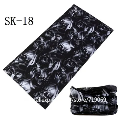 Skull Series Bandanas Sport Bicycle Motorcycle Variety Turban Magic Headband Veil Multi Head Scarf Scarves Face Mask Wrap mens navy scarf