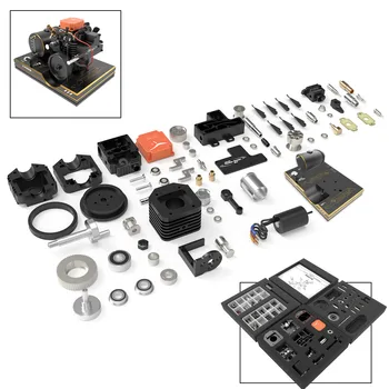 

TOYAN FS-S100AC DIY Assembly Single Cylinder 4-stroke Methanol Engine Full Kit for RC Car Ship Model