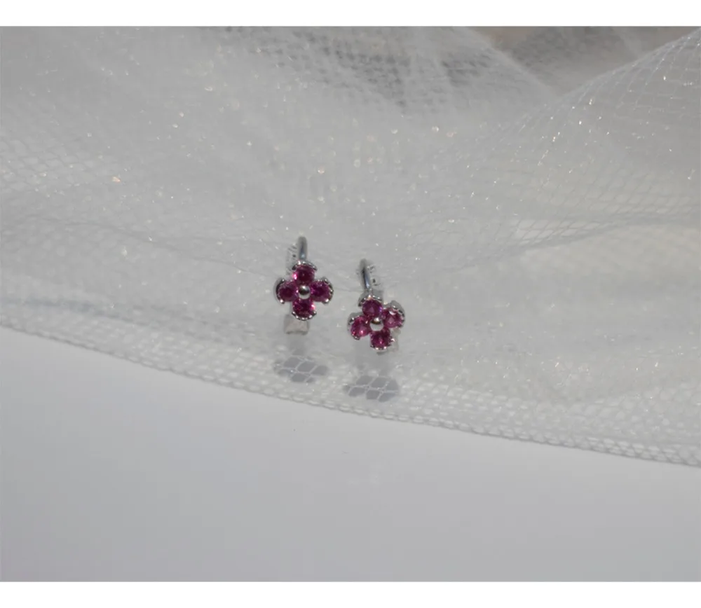 Серьги из стерлингового серебра 925 пробы, модные, циркониевые, четыре-застежка в виде листа, Ушные Кольца, мини-ушные кости, ушные пряжки, 5,2 мм, милый тренд, дикие женские серьги, еврей