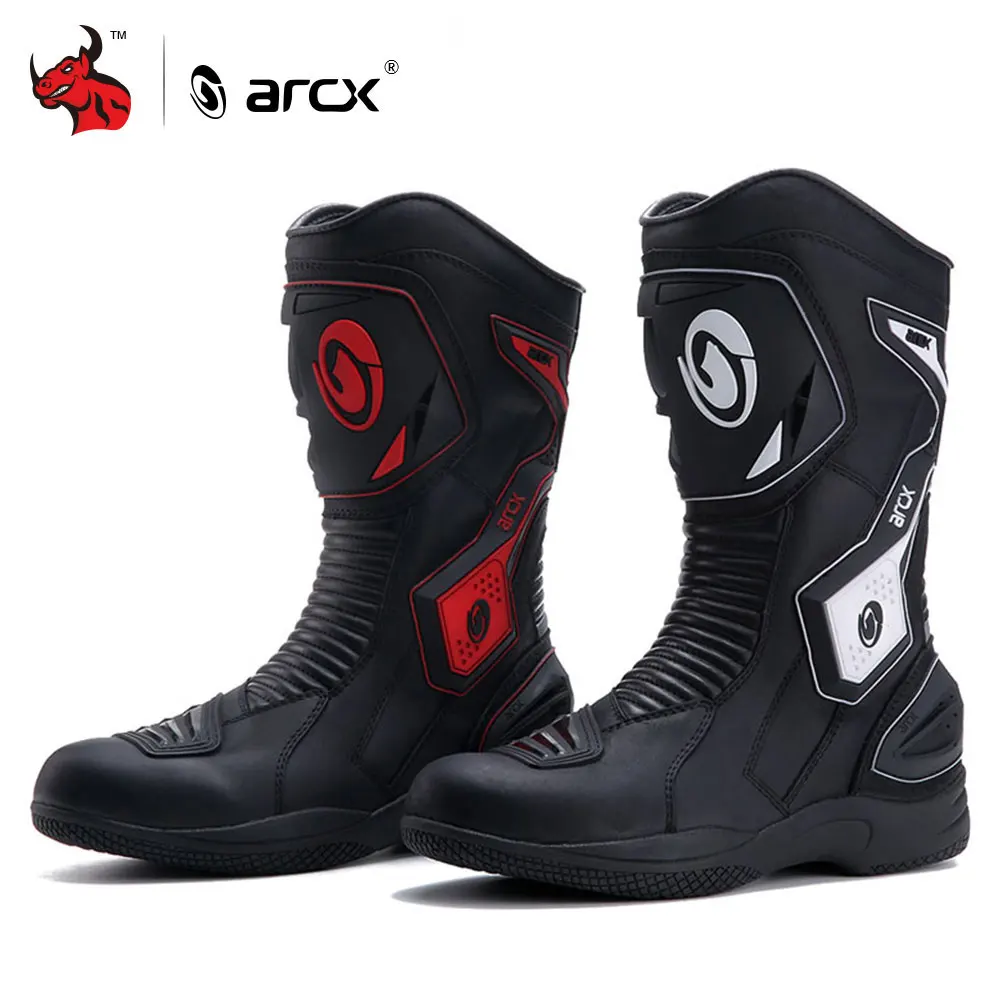 Мужские мотоциклетные ботинки ARCX черные для мотокросса водонепроницаемые