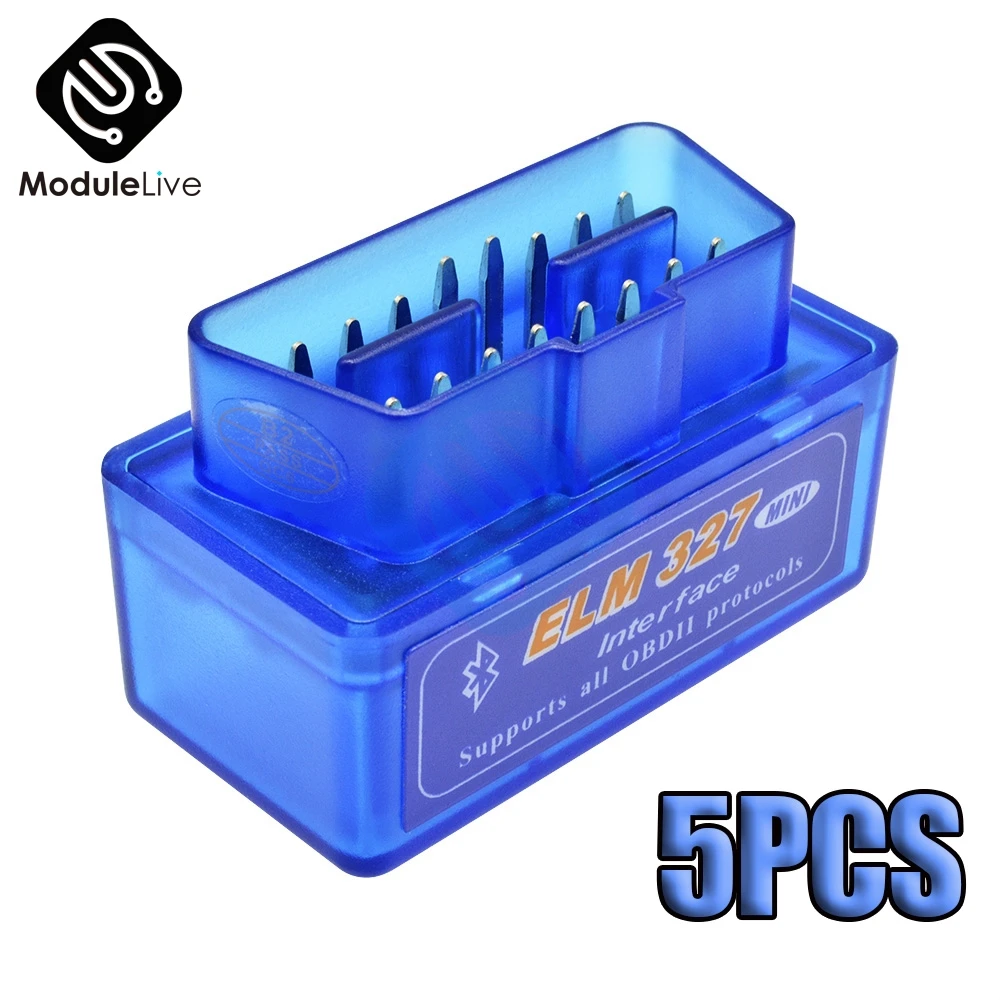 5 шт. Супер Мини elm327 Bluetooth OBD2 V1.5 Elm 327 в 1,5 OBD2 автомобильный диагностический инструмент сканер Elm-327 адаптер obd-ii авто диагностический