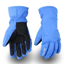 1 пара взрослых Детские лыжные перчатки для сноуборда противоскользящие Водонепроницаемые зимние Sonw теплый флис мотоцикл, снегоход перчатки для верховой езды Q