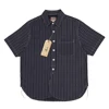 BOB DONG Heart-Shaped Wabash Shirt Indigo Heritage Mens Workwear Striped Shirts 1