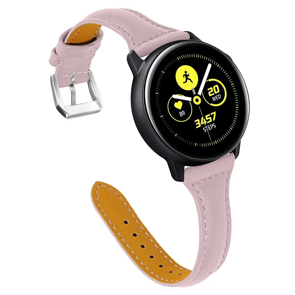Роскошный кожаный браслет для Garmin Vivoactive 3 ремешок для часов Универсальный 20 мм быстросъемный женский ремешок для часов Сменный ремень