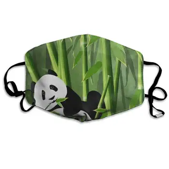 

Face Mask Panda Animal Bamboo Tree Cool Cycling Half Face Earloop Ski Mask For Women