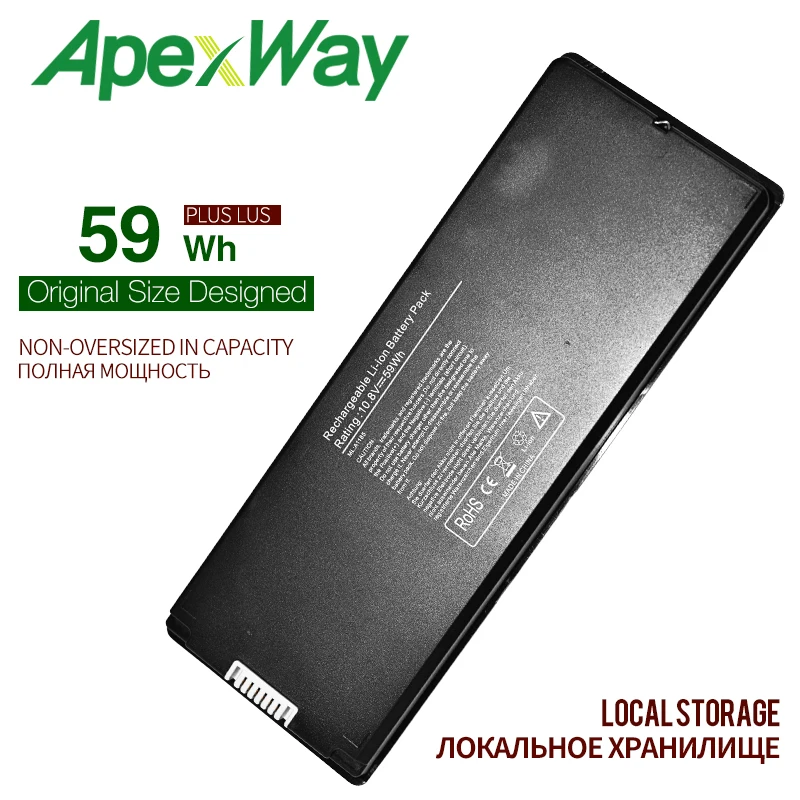 59Wh BLACK Silver laptop Battery for font b Apple b font A1185 A1181 For font b